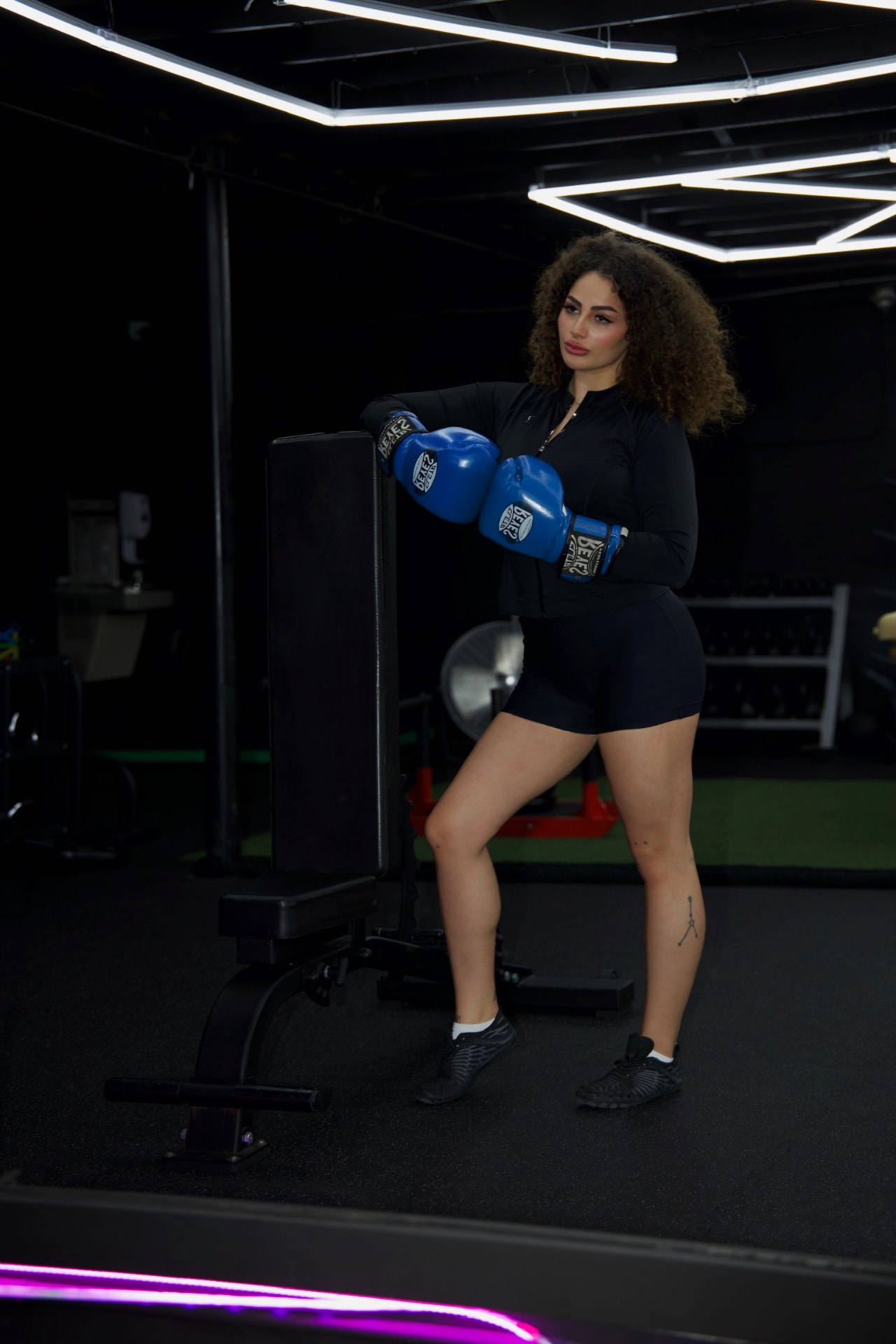 Gloves on the heavy bag